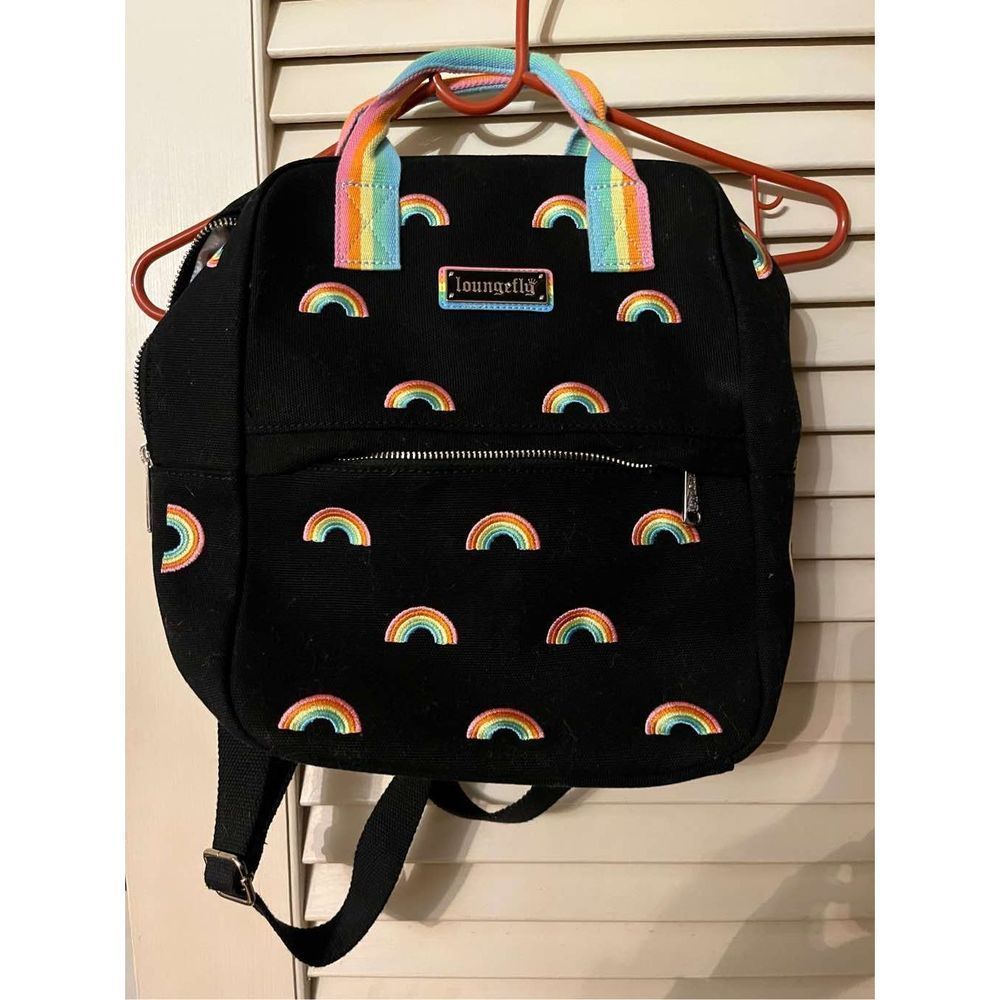 loungefly Pastel Rainbow Pride Canvas Mini Backpack
